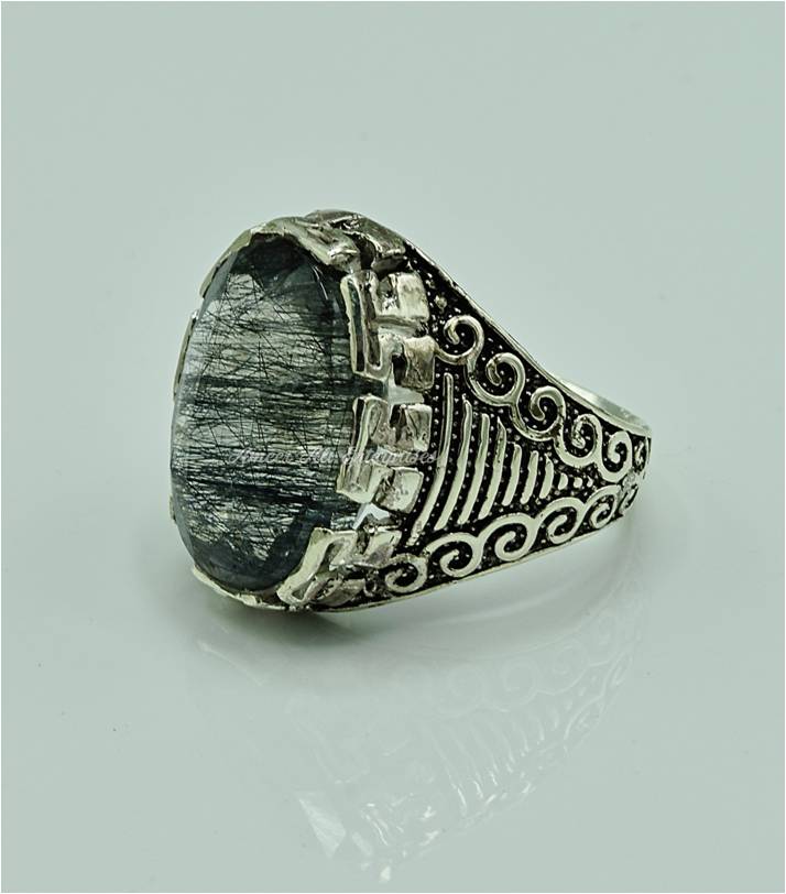 AAE 6902 Chandi Ring 925, Stone: Moh e Najaf