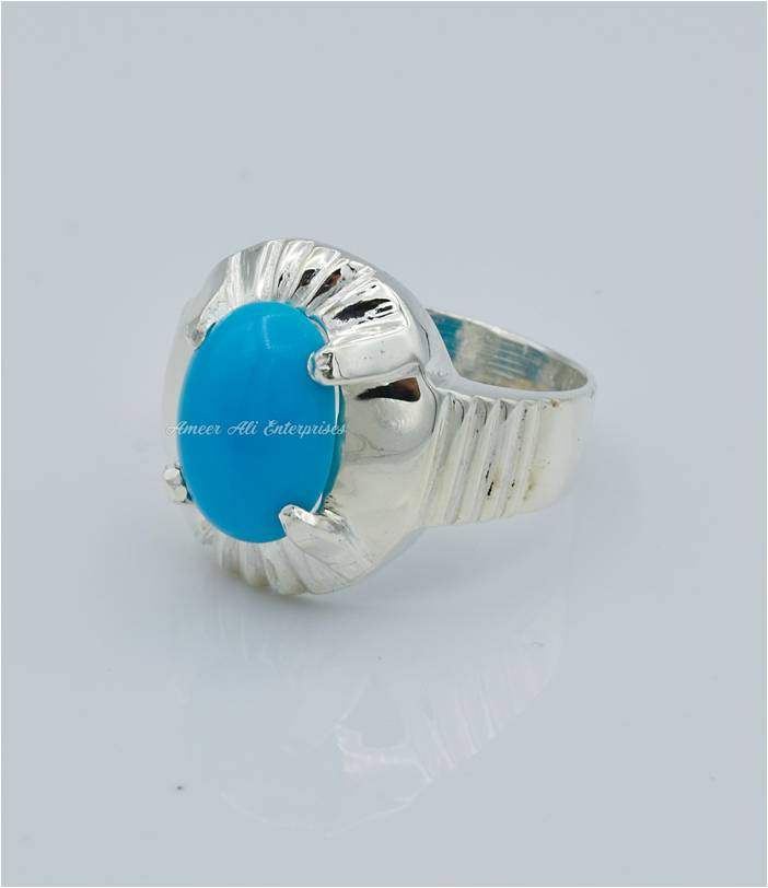 AAE 6579 Chandi Ring 925, Stone: Feroza