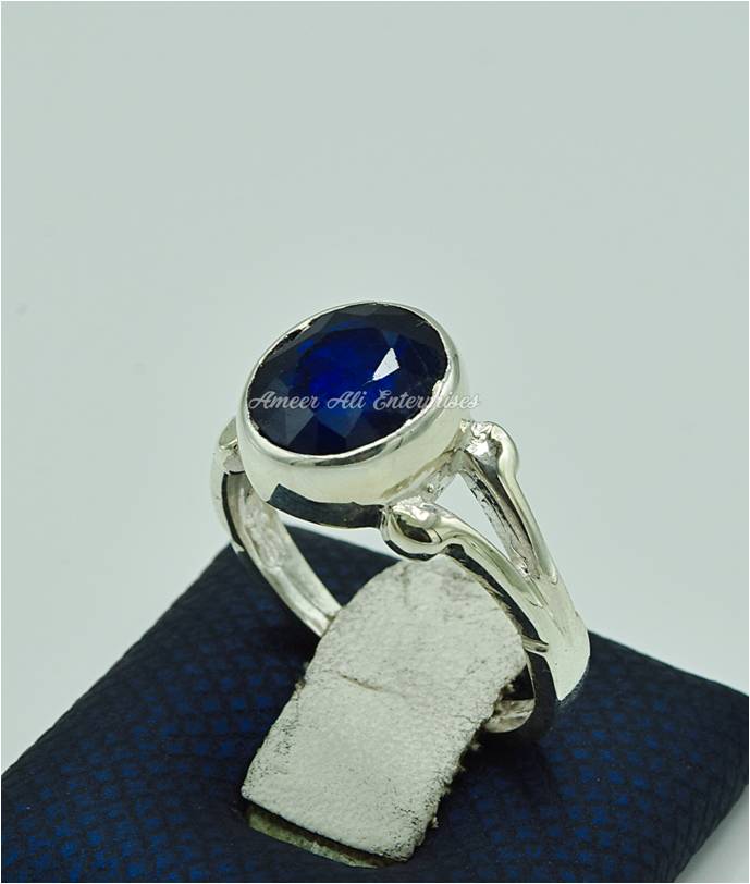 AAE 6851 Chandi Ring 925, Stone: Neelam