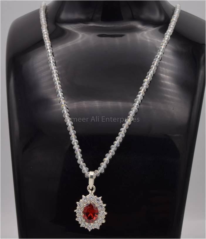 AAE 2548 Chandi Pendant 925, Stone: Zircon - AmeerAliEnterprises