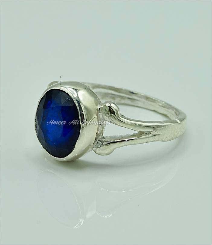AAE 6851 Chandi Ring 925, Stone: Neelam