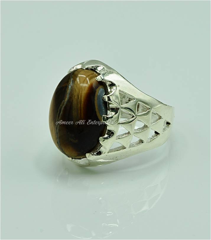 AAE 3557 Chandi Ring 925, Stone: Tiger's Eye