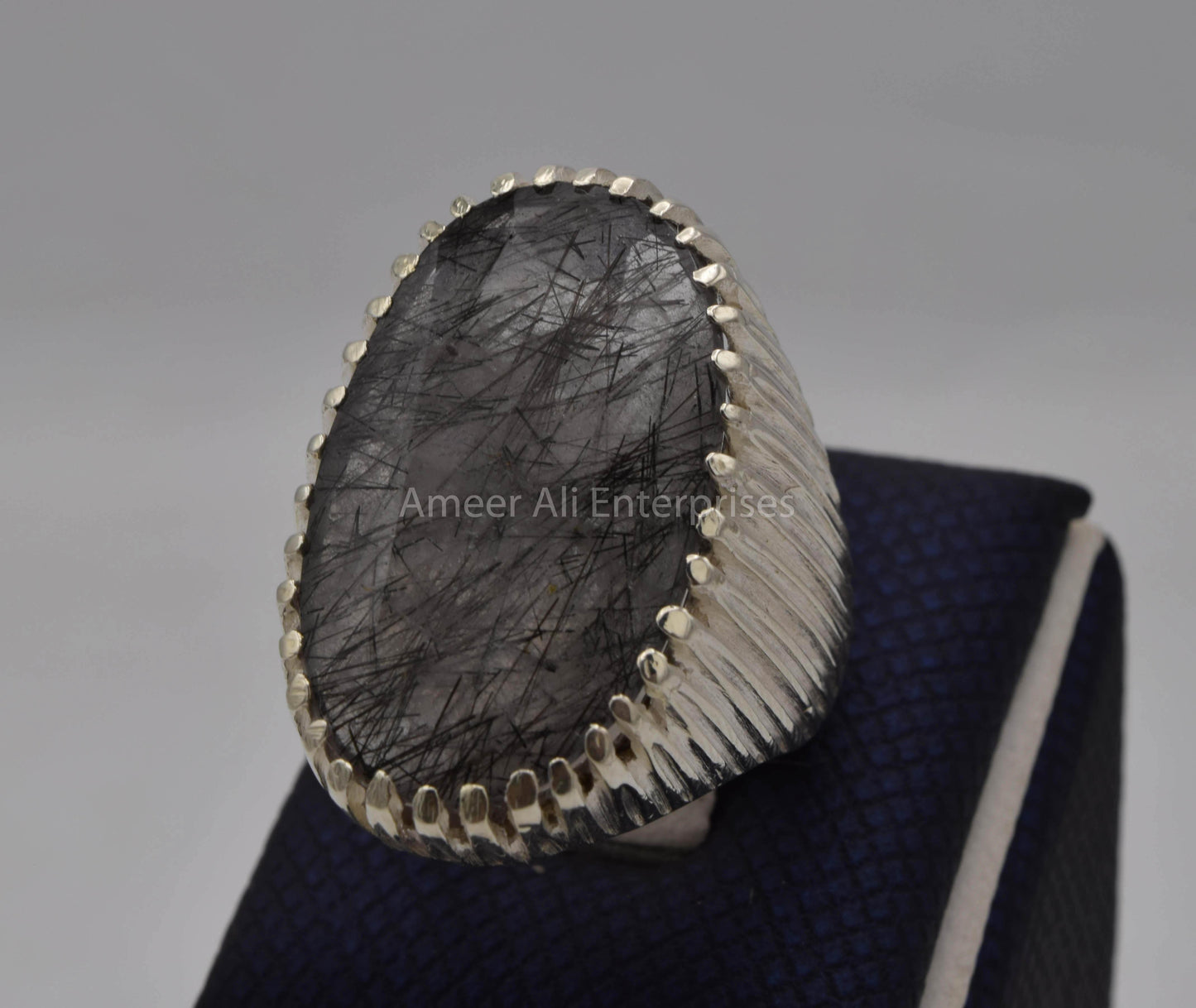AAE 5644 Chandi Ring, Stone: Moh e Najaf - AmeerAliEnterprises