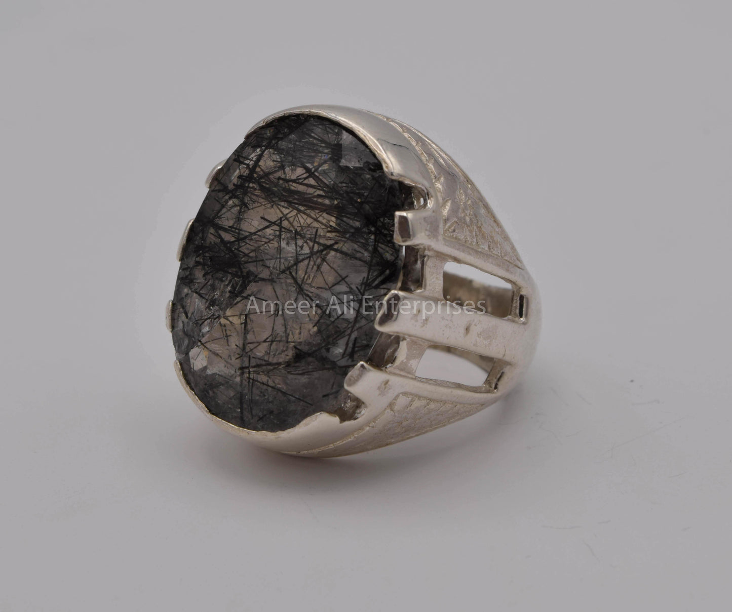 AAE 5646 Chandi Ring, Stone: Moh e Najaf - AmeerAliEnterprises