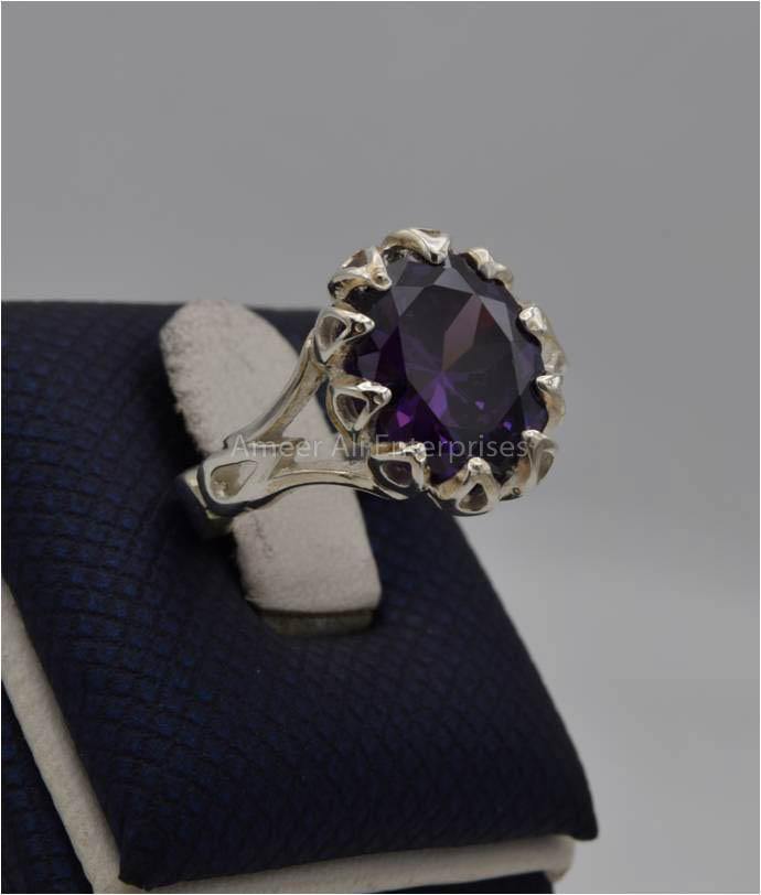 AAE 5632 Chandi Ring 925, Stone: Zircon - AmeerAliEnterprises