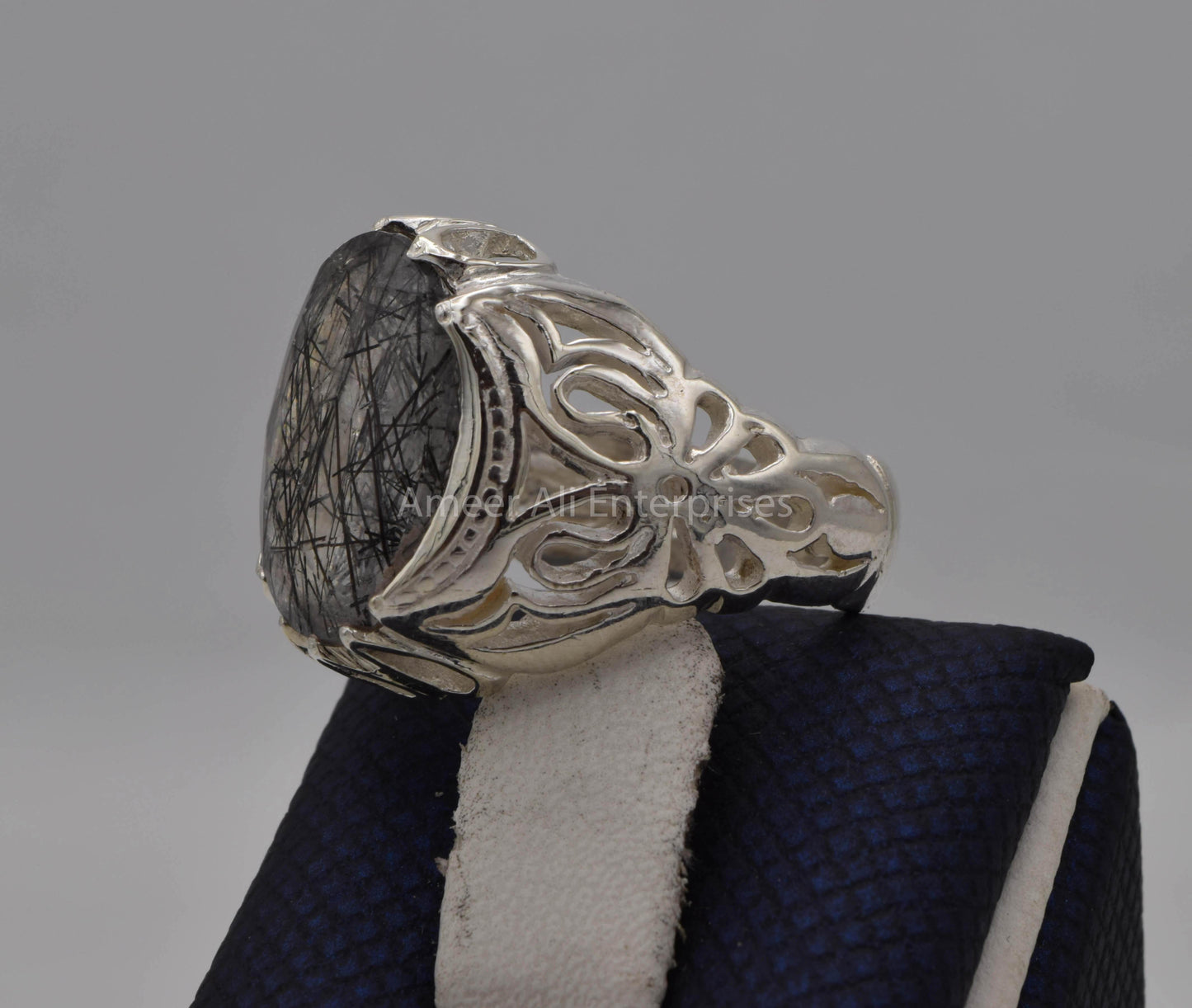 AAE 5648 Chandi Ring, Stone: Moh e Najaf - AmeerAliEnterprises
