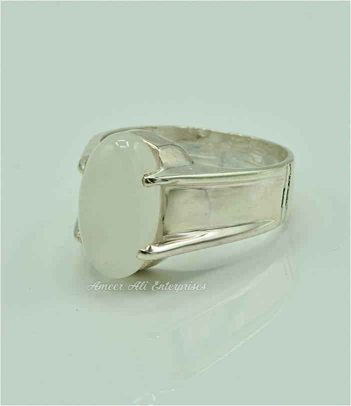 AAE 6912 Chandi Ring 925, Stone: Dur e Najaf