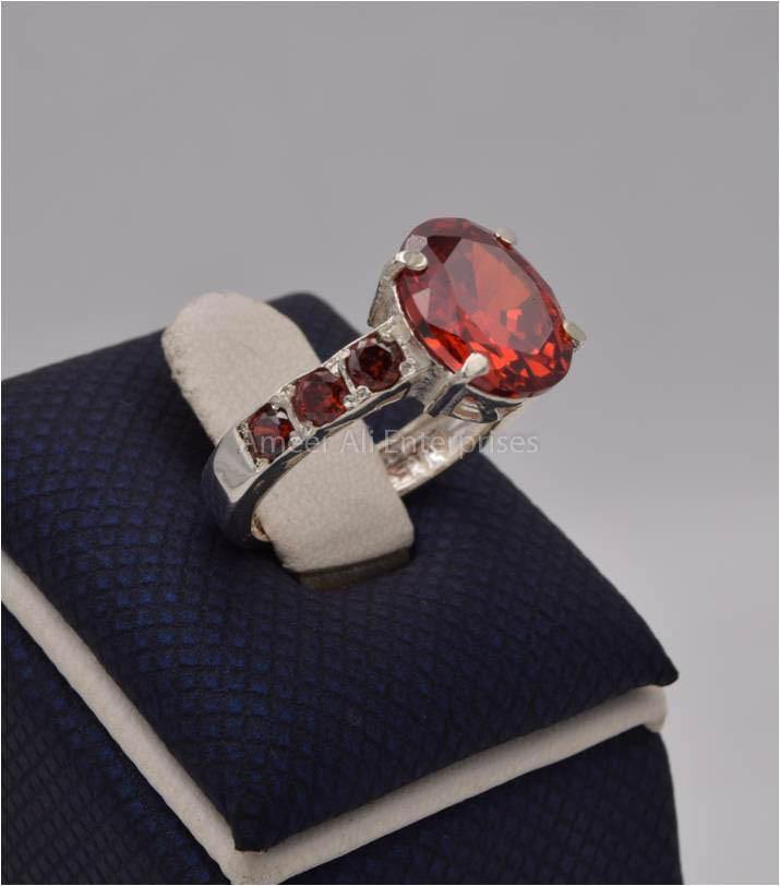 AAE 5501 Chandi Ring 925, Stone: Zircon - AmeerAliEnterprises