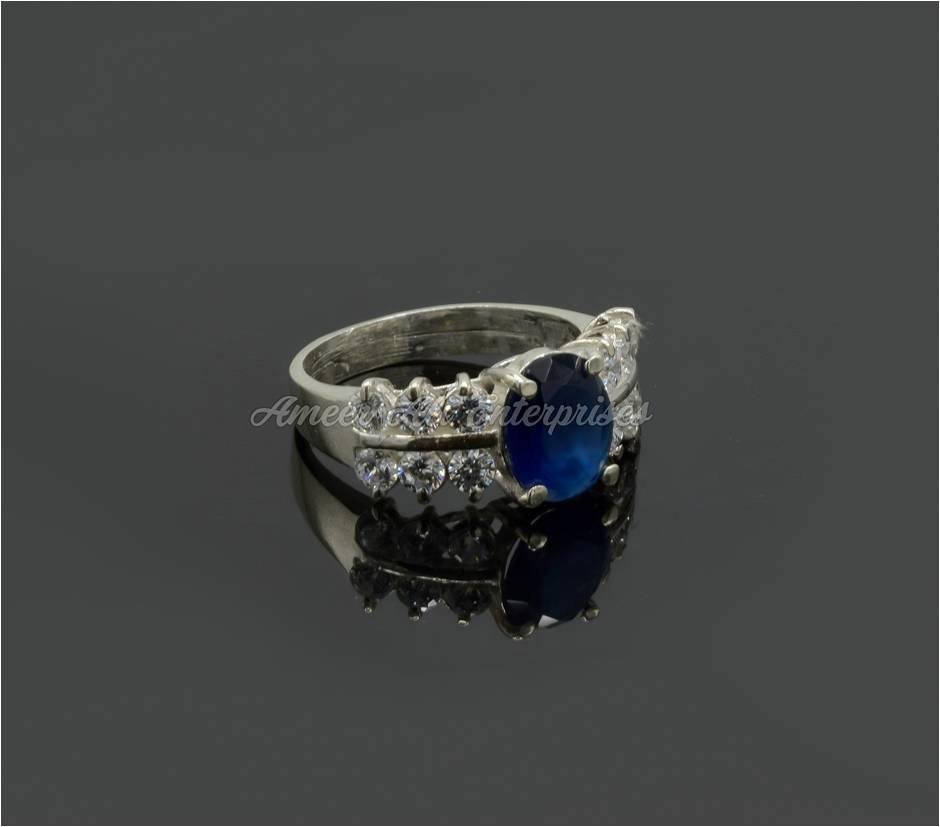 AAE 6110 Chandi Ring 925, Stone: Zircon - AmeerAliEnterprises