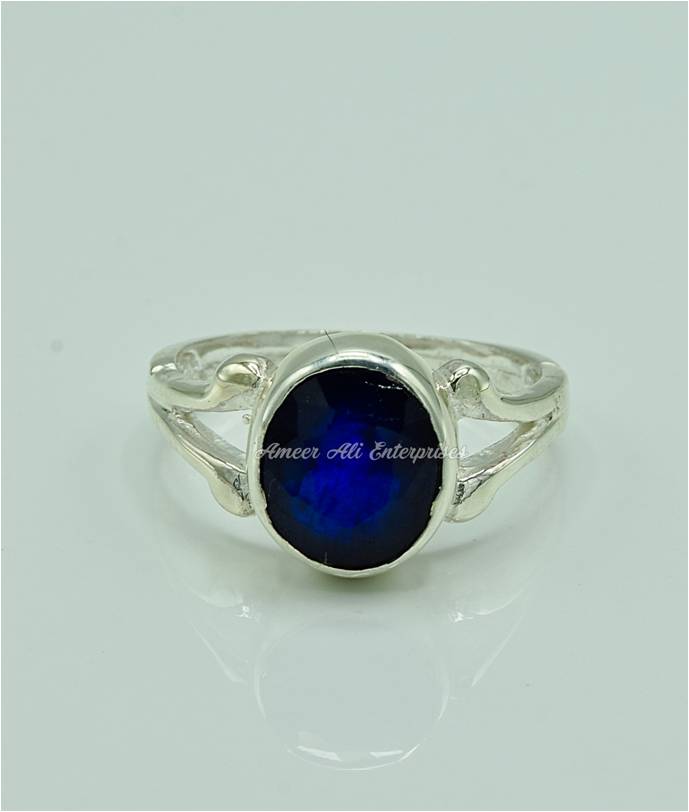 AAE 6851 Chandi Ring 925, Stone: Neelam