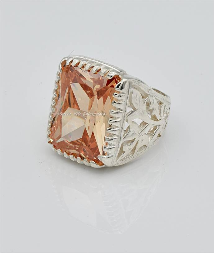 AAE 6645 Chandi Ring 925, Stone: Zircon