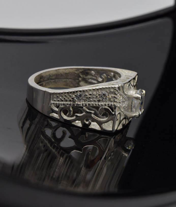 AAE 7418 Chandi Ring 925, Stone: Zircon - AmeerAliEnterprises