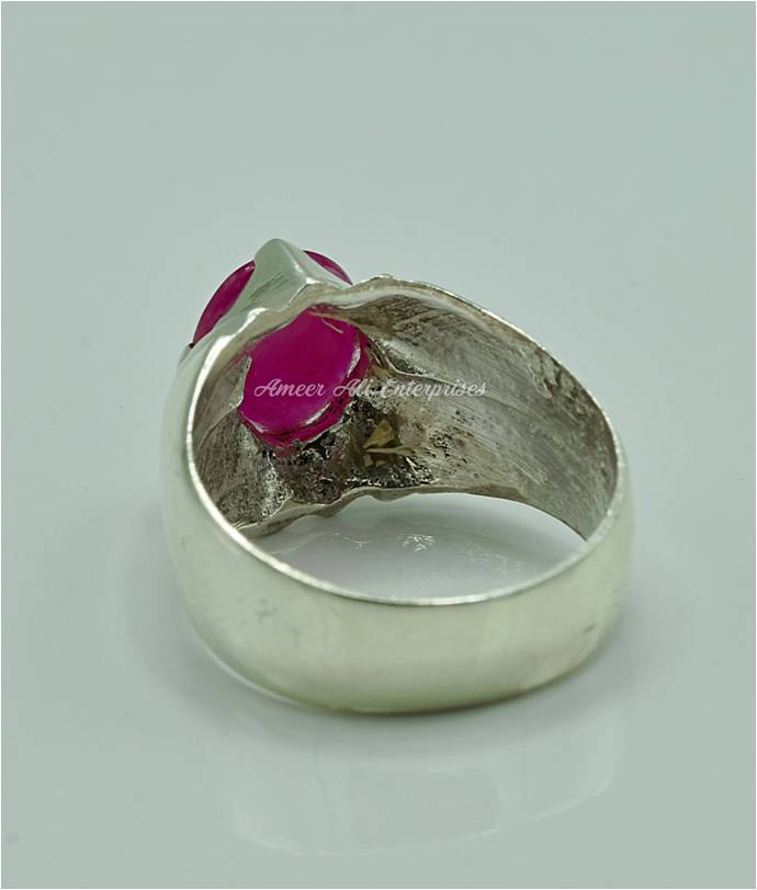 AAE 6852 Chandi Ring 925, Stone: Ruby