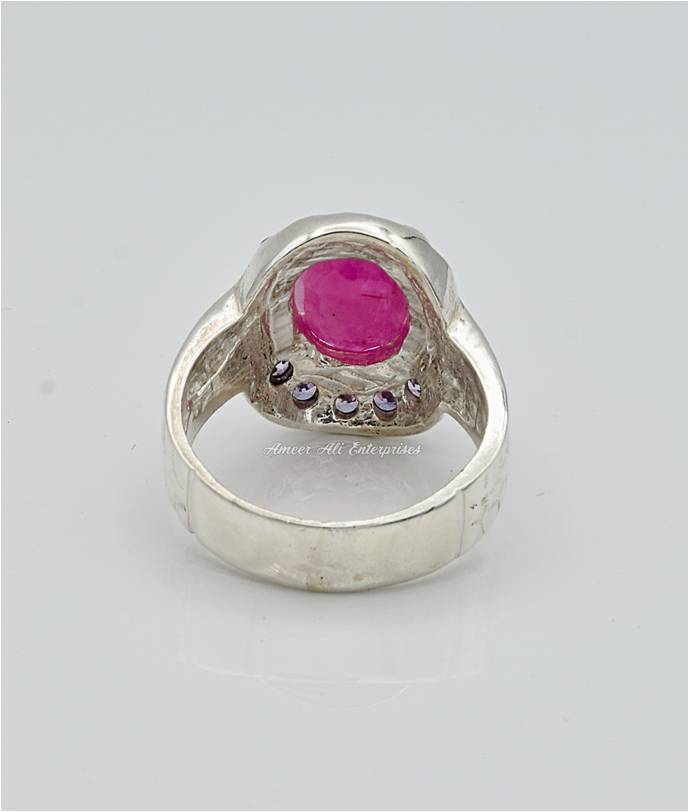 AAE 6642 Chandi Ring 925, Stone: Ruby