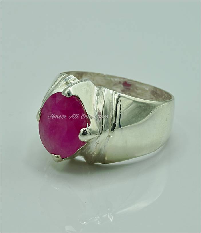 AAE 6852 Chandi Ring 925, Stone: Ruby