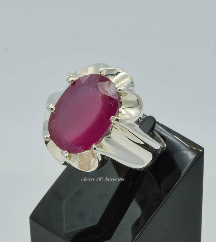 AAE 6249 Chandi Ring 925, Stone: Ruby