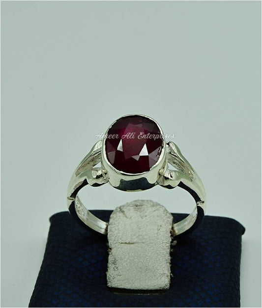 AAE 6853 Chandi Ring 925, Stone: Ruby
