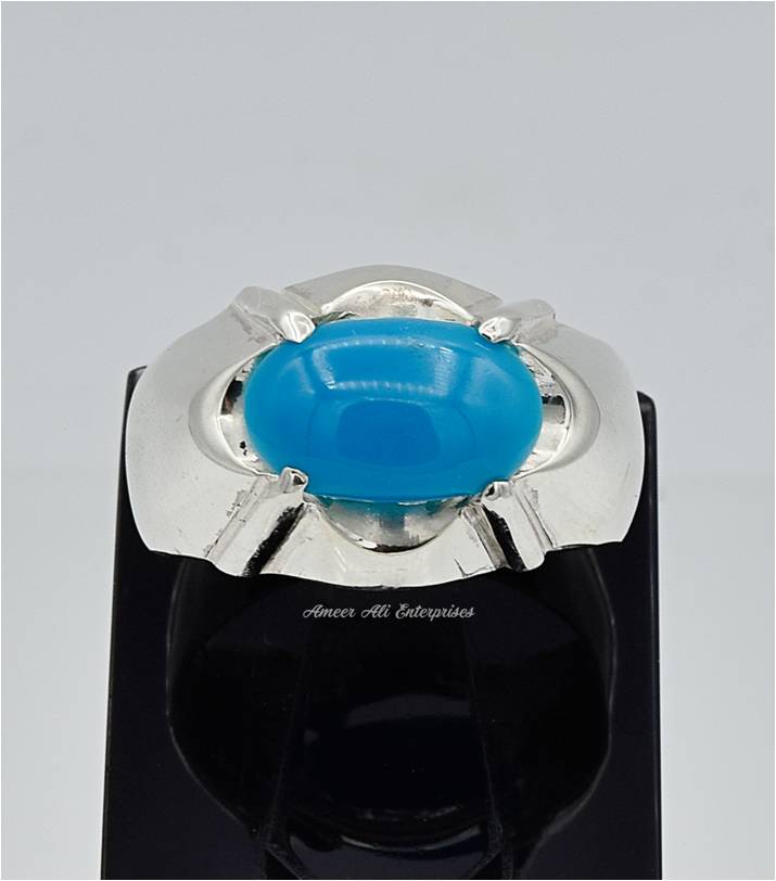 AAE 6675 Chandi Ring 925, Stone: Feroza