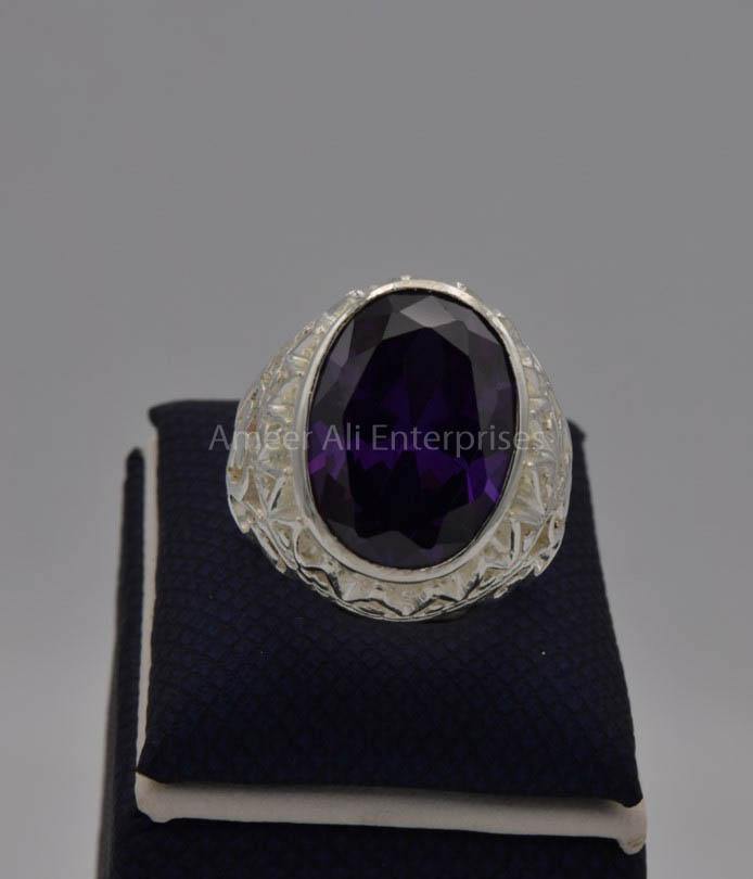 AAE 7714 Chandi Ring 925, Stone: Zircon - AmeerAliEnterprises