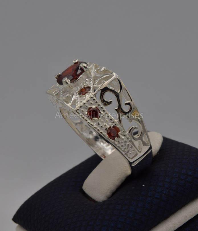 AAE 7419 Chandi Ring 925, Stone: Zircon - AmeerAliEnterprises