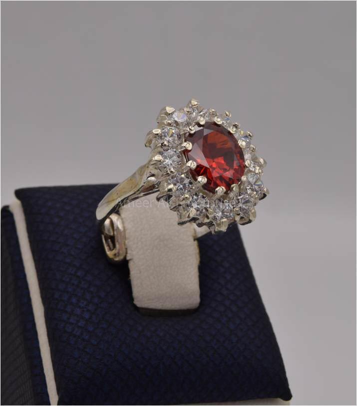 AAE 2549 Chandi Set 925, Stone: Zircon - AmeerAliEnterprises