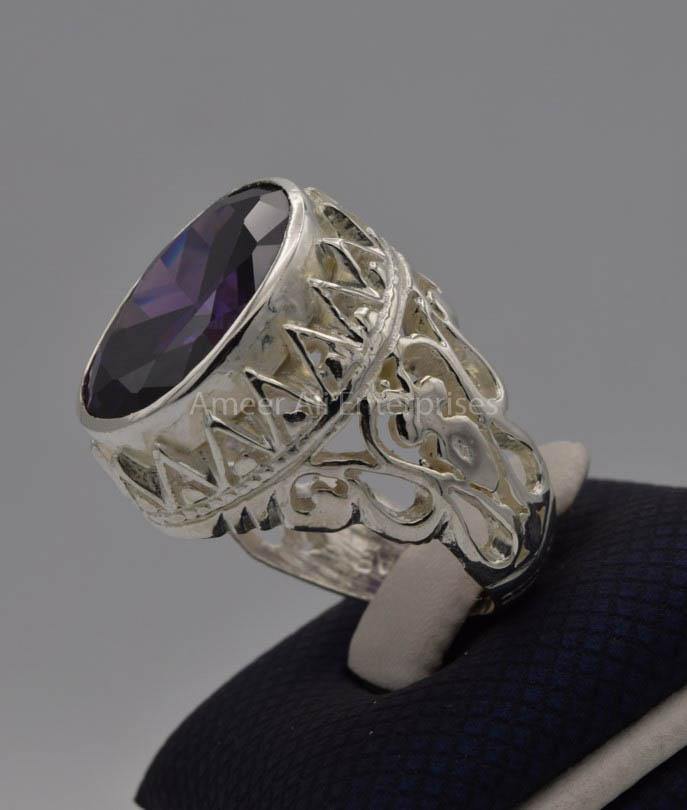 AAE 7714 Chandi Ring 925, Stone: Zircon - AmeerAliEnterprises