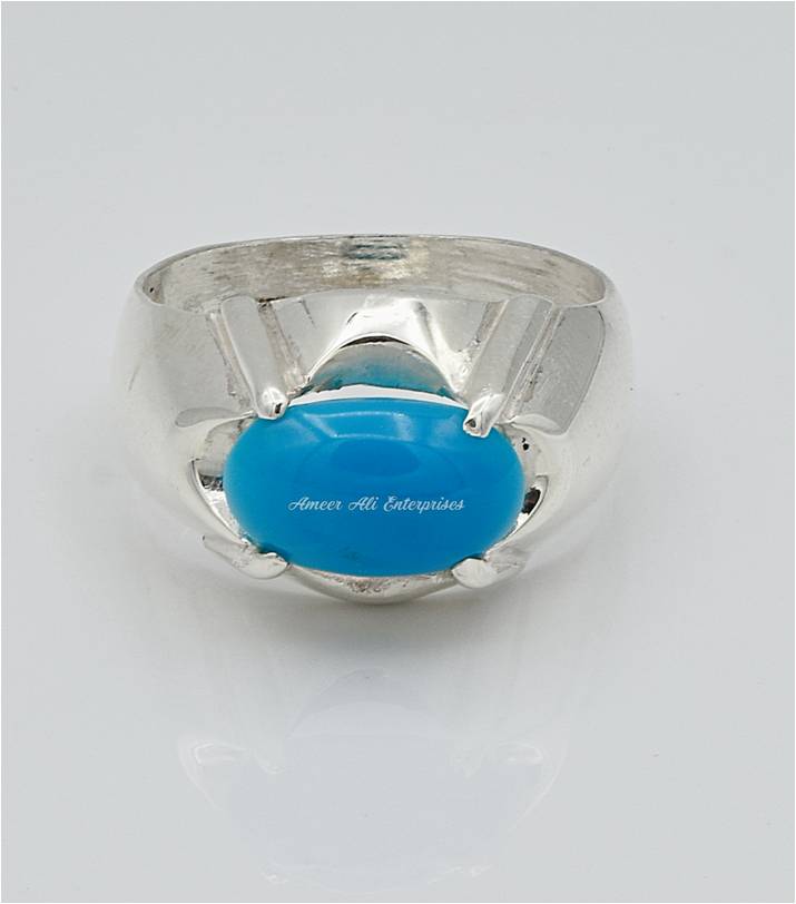 AAE 6675 Chandi Ring 925, Stone: Feroza