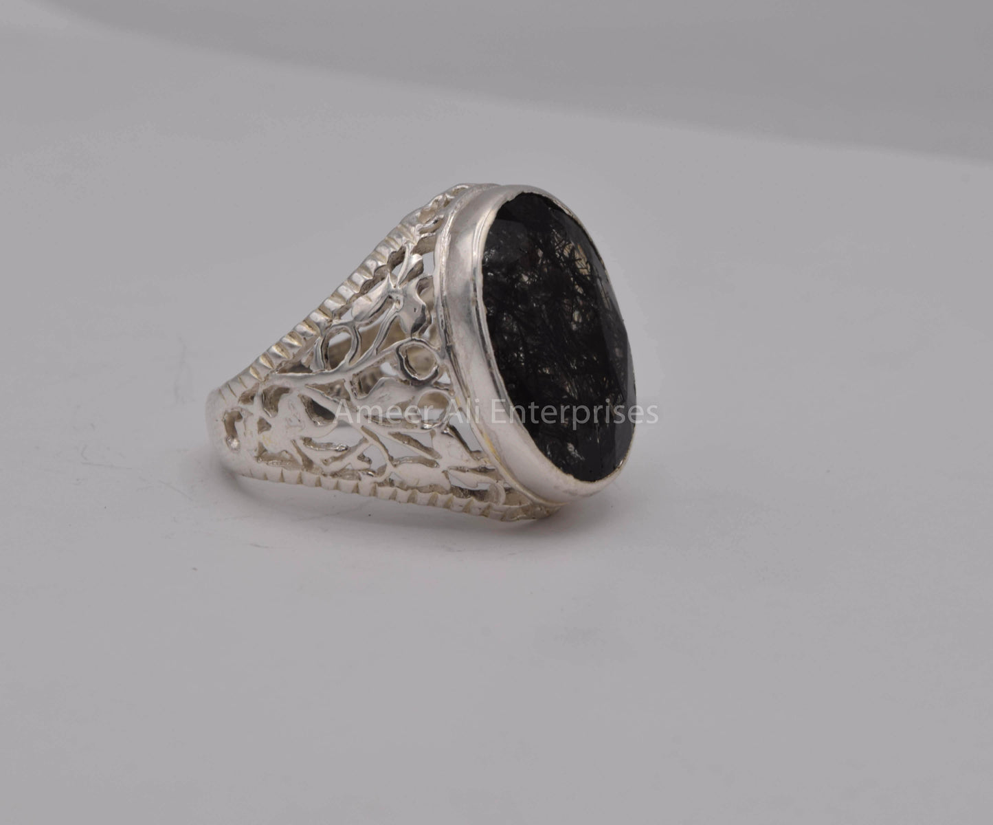 AAE 5652 Chandi Ring, Stone: Moh e Najaf - AmeerAliEnterprises
