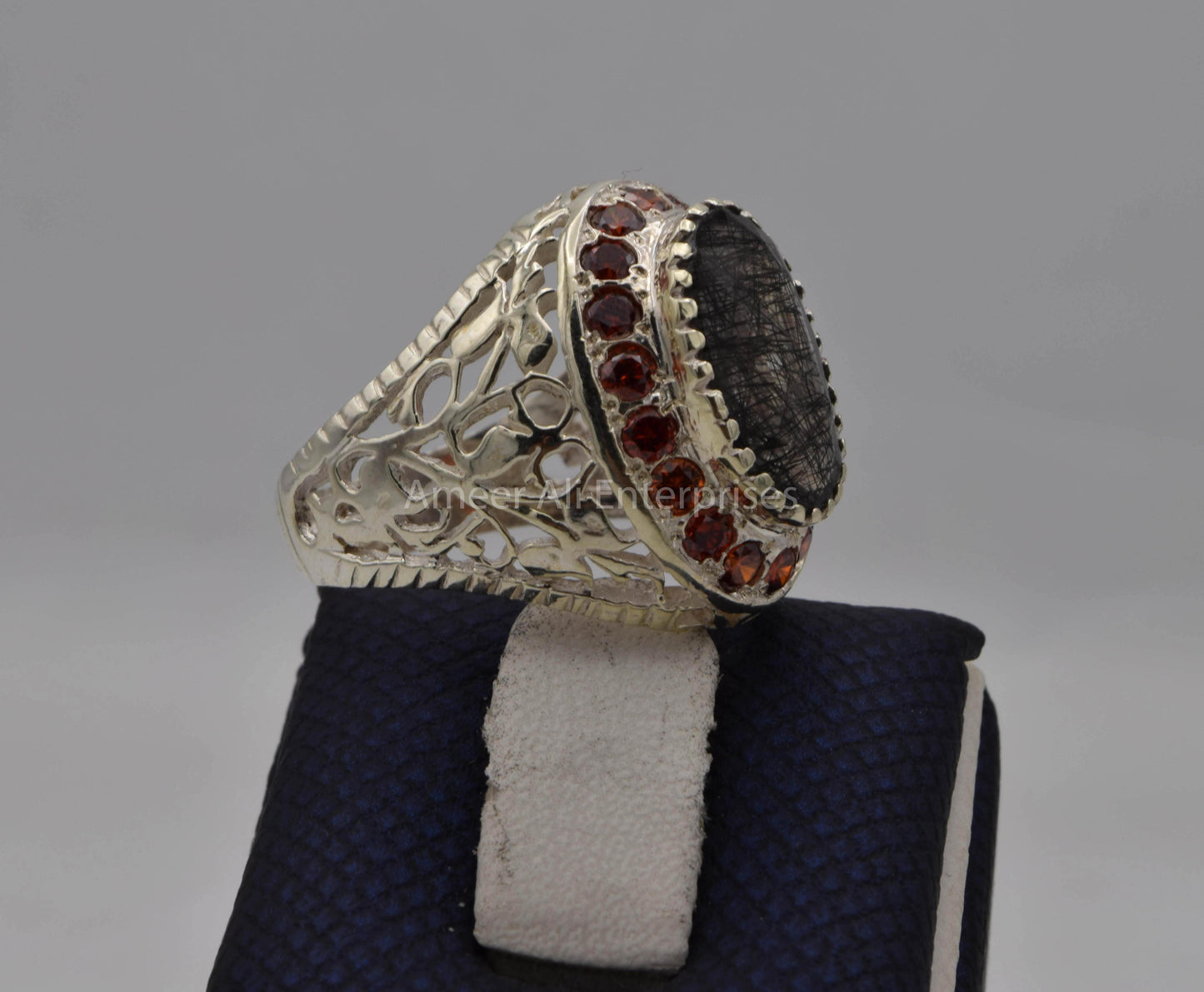 AAE 5647 Chandi Ring, Stone: Moh e Najaf - AmeerAliEnterprises