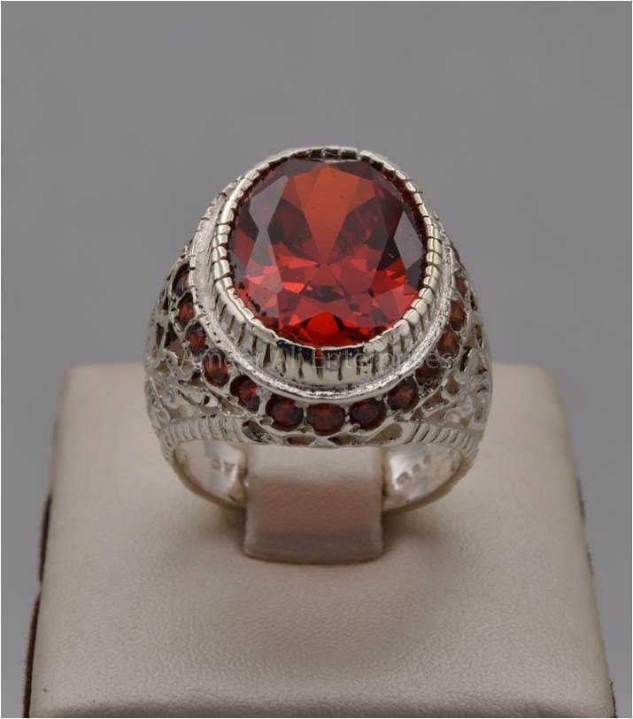 AAE 2480 Chandi Ring 925, Stone: Zircon - AmeerAliEnterprises