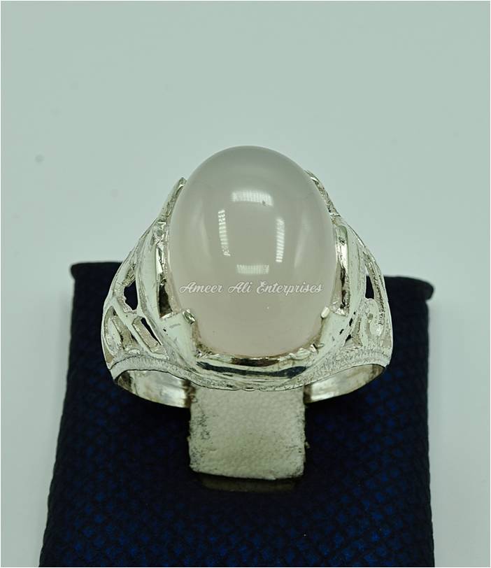 AAE 6866 Chandi Ring 925, Stone: Dur e Najaf