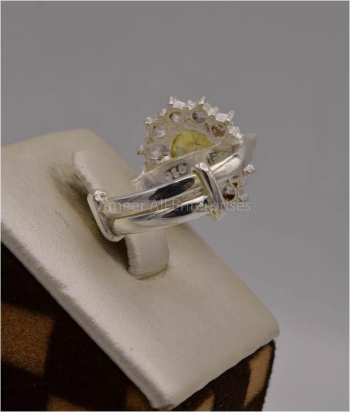 AAE 2408 Chandi Ring 925, Stone: Zircon - AmeerAliEnterprises