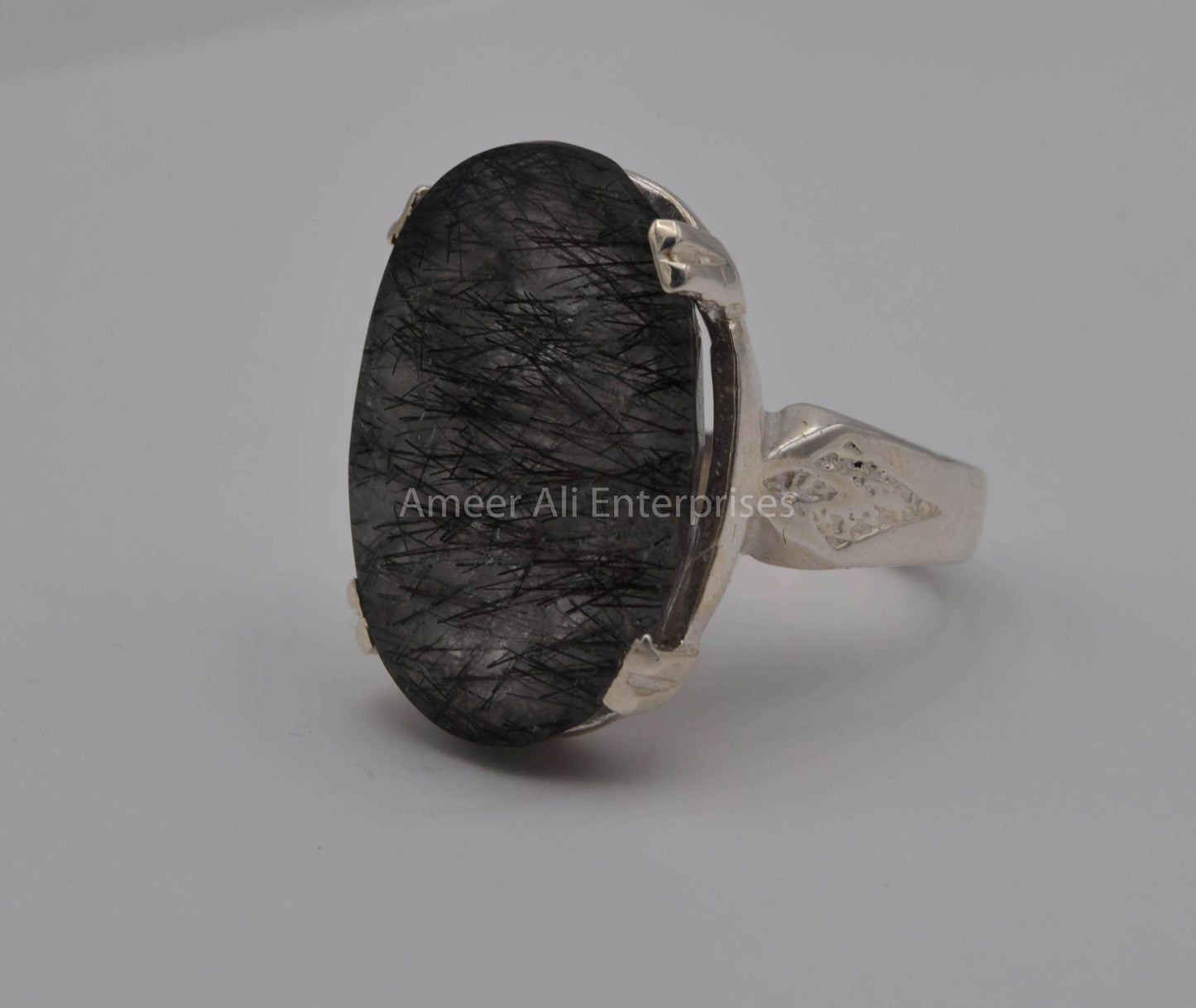 AAE 5640 Chandi Ring, Stone: Moh e Najaf - AmeerAliEnterprises