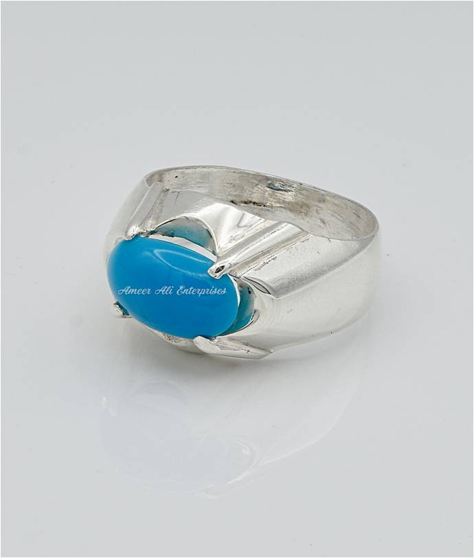 AAE 6675 Chandi Ring 925, Stone: Feroza