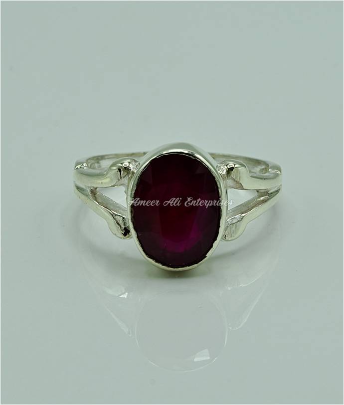 AAE 6853 Chandi Ring 925, Stone: Ruby