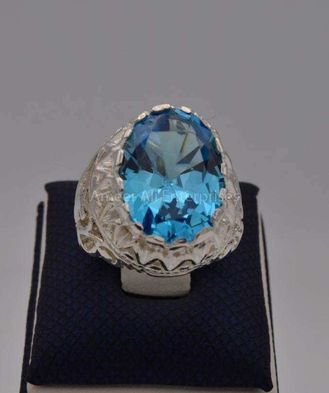 AAE 7774 Chandi Ring, Stone: Zircon - AmeerAliEnterprises