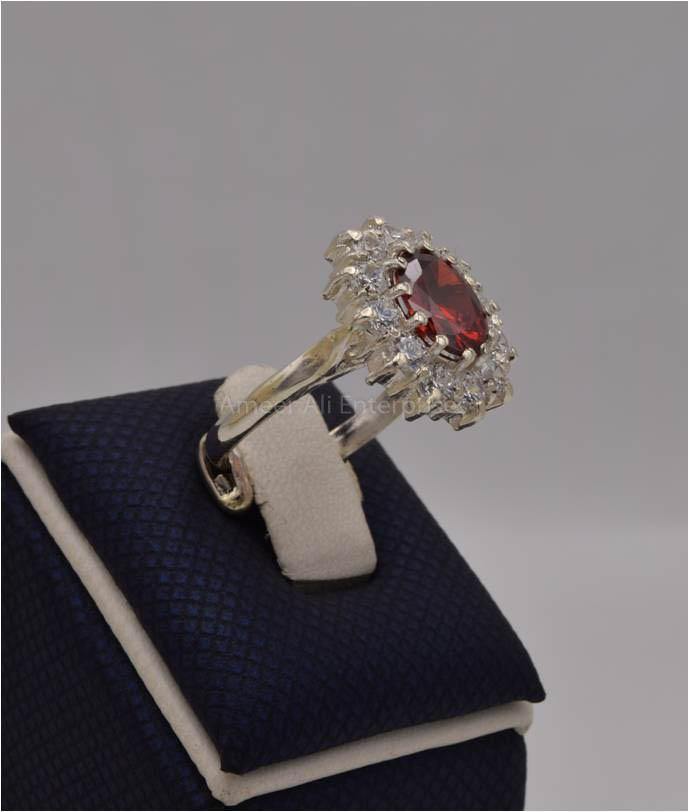 AAE 2550 Chandi Ring 925, Stone: Zircon - AmeerAliEnterprises