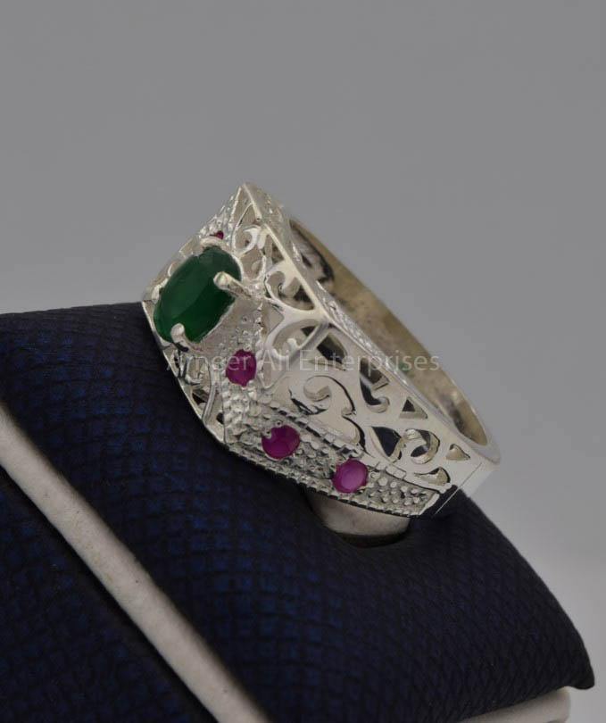 AAE 7420 Chandi Ring 925, Stone: Zircon - AmeerAliEnterprises
