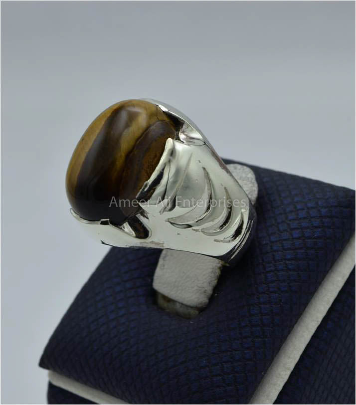 AAE 3552 Chandi Ring 925, Stone: Tiger's Eye
