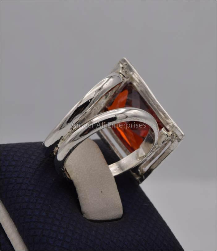 AAE 2296 Chandi Ring 925, Stone: Zircon - AmeerAliEnterprises