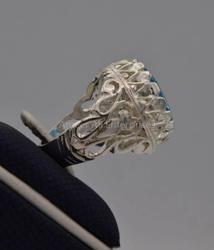 AAE 7774 Chandi Ring, Stone: Zircon - AmeerAliEnterprises