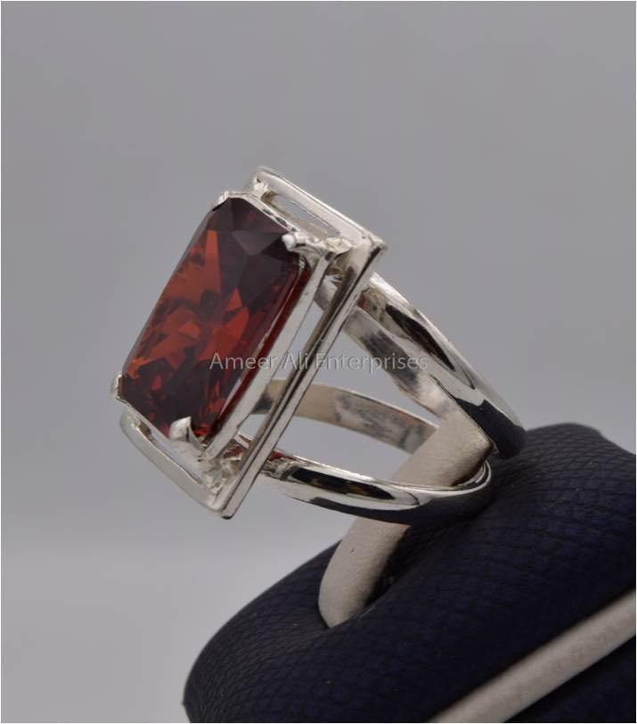 AAE 2296 Chandi Ring 925, Stone: Zircon - AmeerAliEnterprises