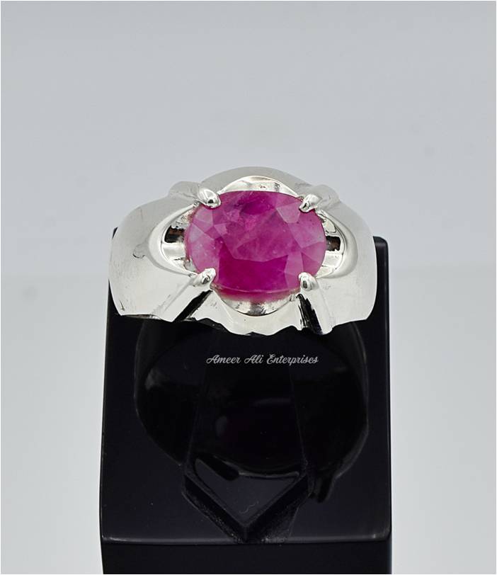 AAE 6676 Chandi Ring 925, Stone: Ruby