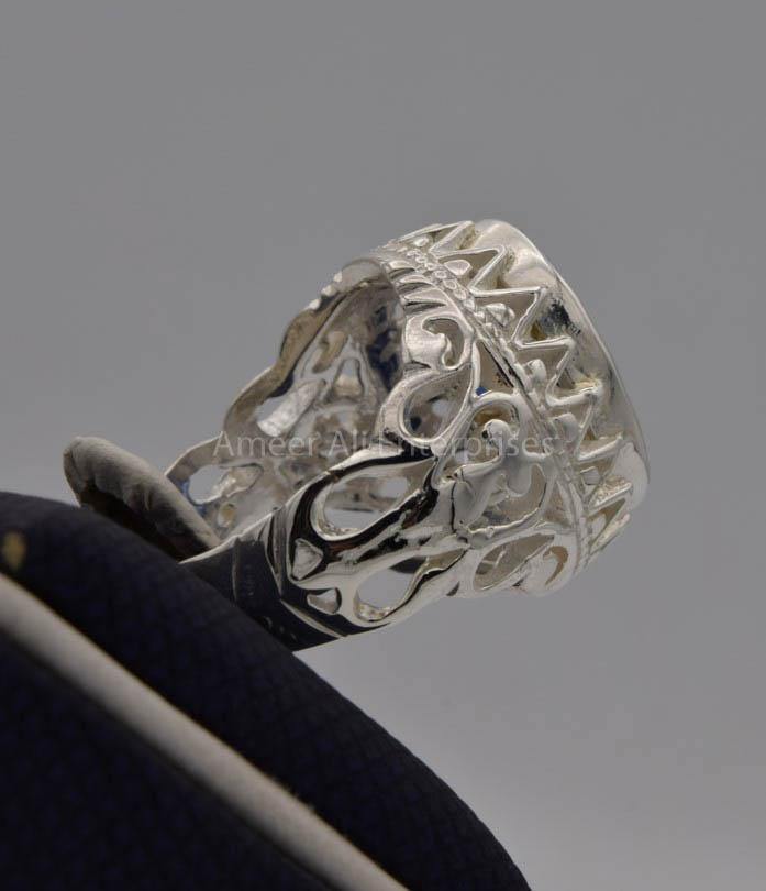 AAE 7715 Chandi Ring 925, Stone: Zircon - AmeerAliEnterprises