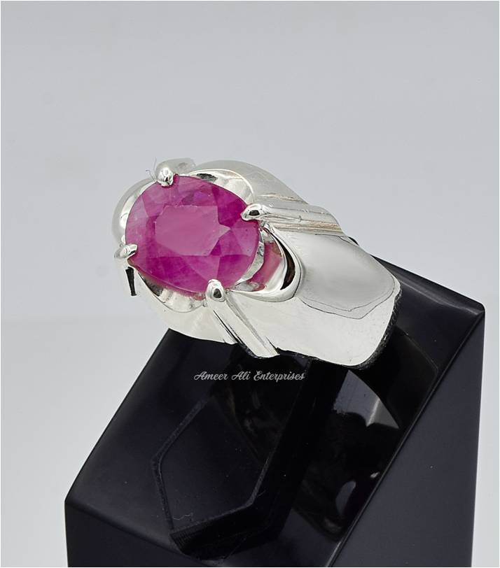 AAE 6676 Chandi Ring 925, Stone: Ruby