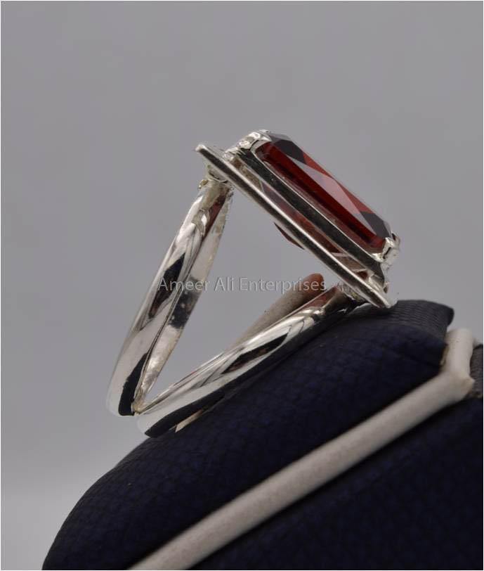AAE 2296 Chandi Ring 925, Stone: Zircon - AmeerAliEnterprises