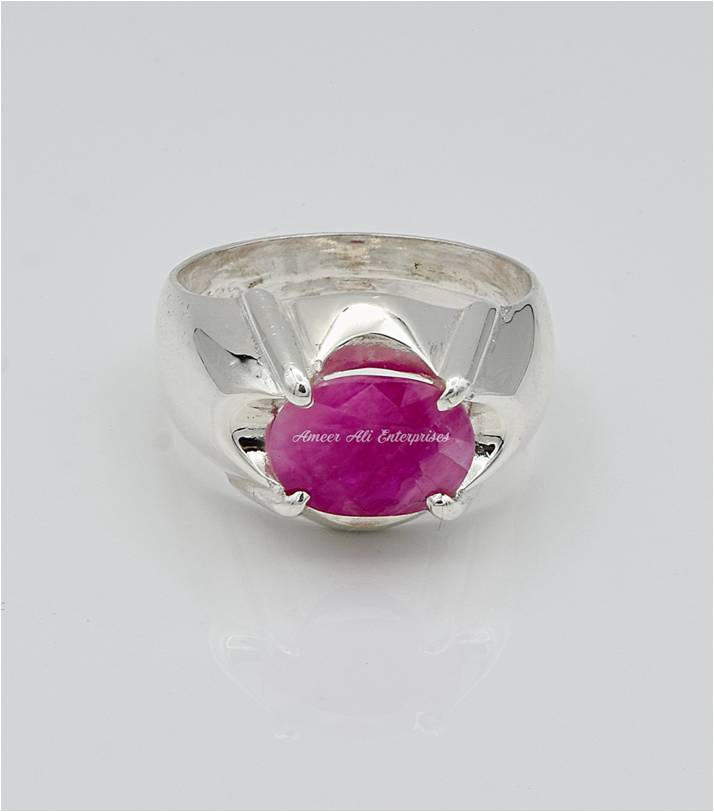 AAE 6676 Chandi Ring 925, Stone: Ruby