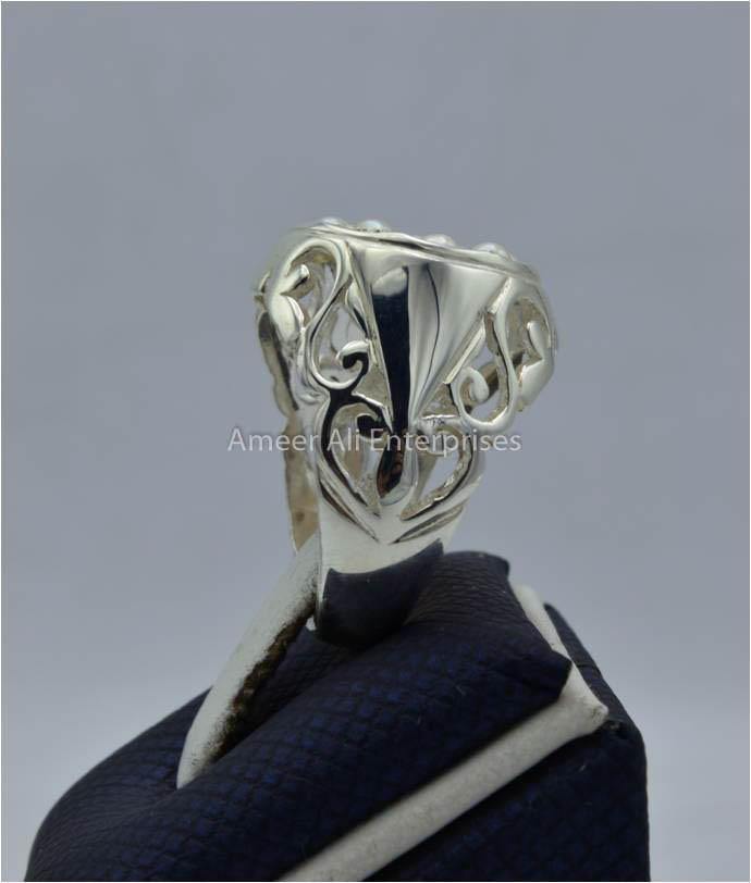 AAE 5802 Chandi Ring 925, Stone Pearl - AmeerAliEnterprises