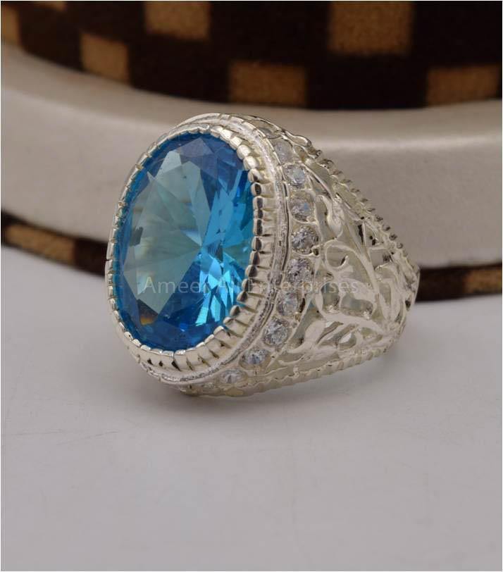AAE 7522 Chandi Ring 925, Stone: Zircon - AmeerAliEnterprises