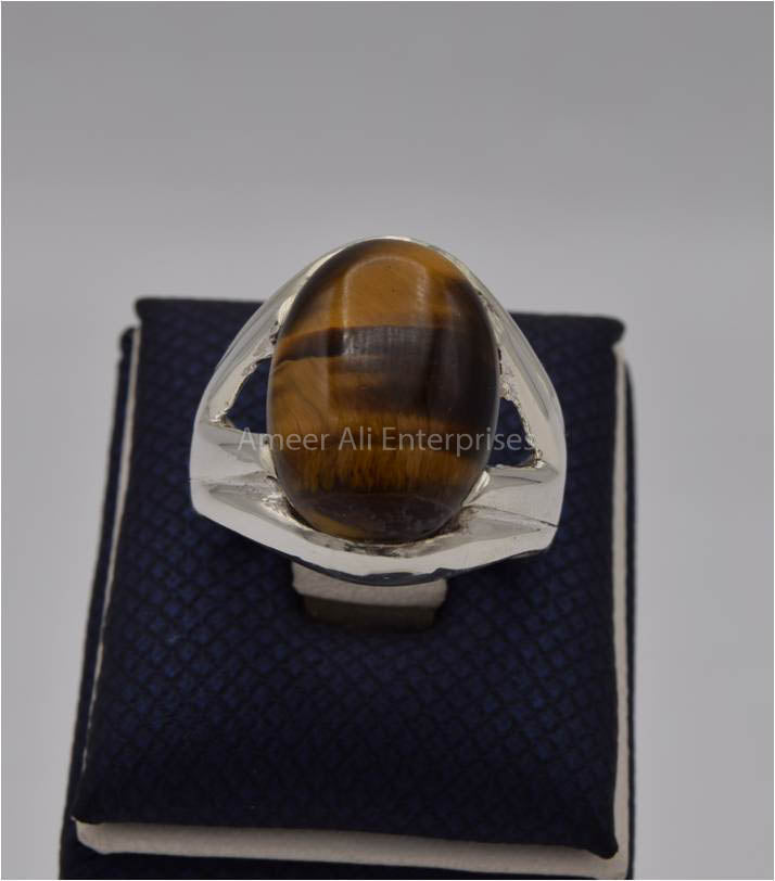 AAE 3555 Chandi Ring 925, Stone: Tiger's Eye